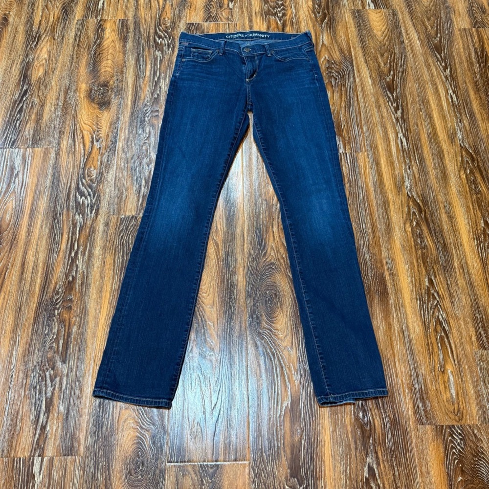 Citizens‎ of Humanity Ava Low Rise Straight Leg Jeans Dark Wash Blue 29 1278-243